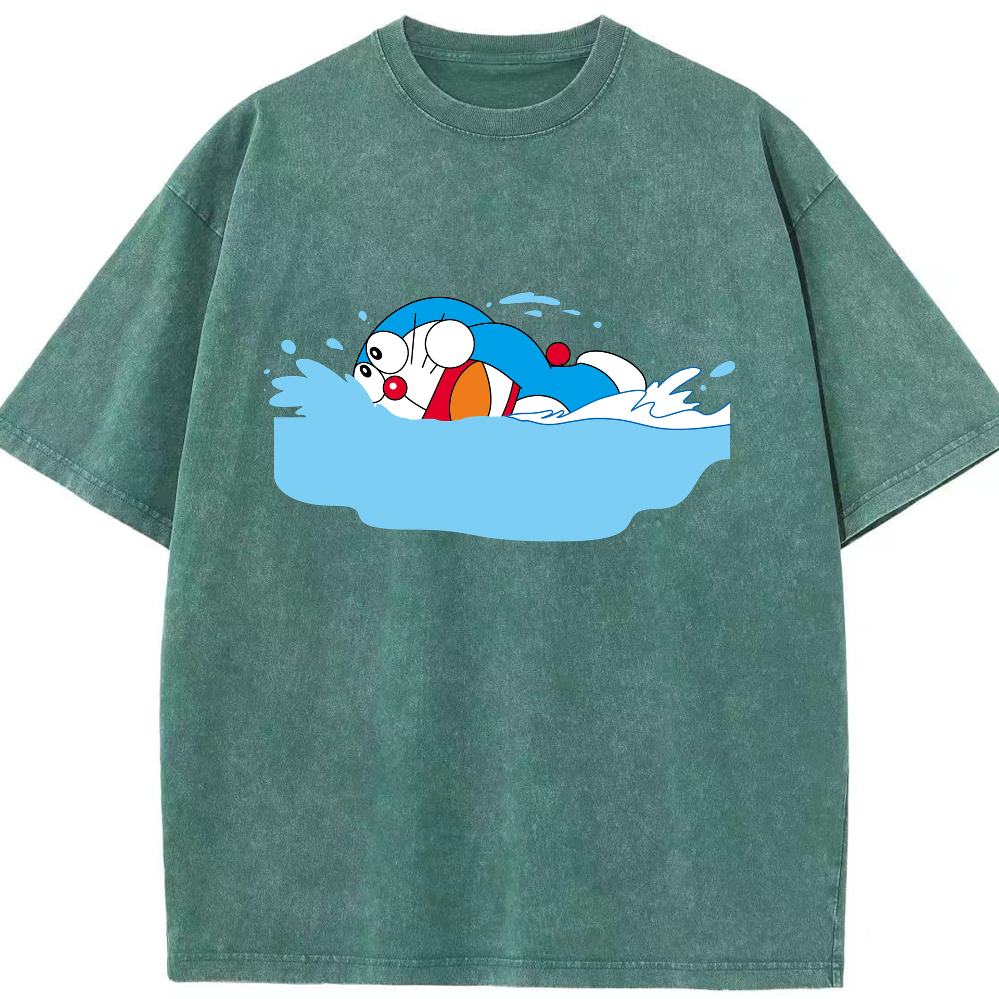 （画像用） ドラえもん Doraemon 綿100% ヴィンテージ風 半袖Tシャツ（フロントプリント）